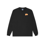 NEON OUTLINE ARCH LOGO L/S T-SHIRT - BLACK/ORANGE