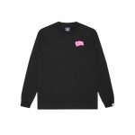 NEON OUTLINE ARCH LOGO L/S T-SHIRT - BLACK/PINK