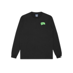 NEON OUTLINE ARCH LOGO L/S T-SHIRT - BLACK/GREEN