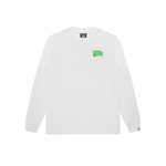 NEON OUTLINE ARCH LOGO L/S T-SHIRT - WHITE/GREEN