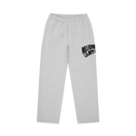DISTORTED ARCH LOGO STRAIGHT LEG SWEATPANTS - HEATHER GREY