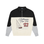 REGATTA PANELLED QUARTER ZIP - BLACK/ECRU