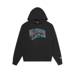 OVERLAY CAMO FILL ARCH LOGO POPOVER HOOD - BLACK