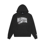 EMBELLISHED ARCH LOGO POPOVER HOOD - BLACK