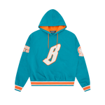 FLYING B CHENILLE OVERSIZED POPOVER HOOD  - TEAL