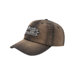 SCRIPT SPRAY FADE DAD CAP - BLACK