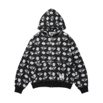 BILLIONAIRE BOYS CLUB X MANASTASH FULL ZIP HOOD - BLACK