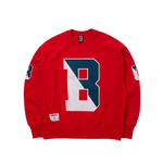 APPLIQUE LOGO 'B' SWEATSHIRT - RED