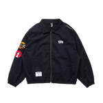 B CAMO ZIP UP BLOUSON - NAVY