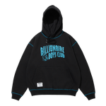 EMBROIDERED ARCH LOGO HOOD - BLACK