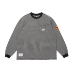 BORDER POCKET LS T-SHIRT - BLACK/GREY