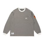 BORDER POCKET LS T-SHIRT - BLACK/WHITE
