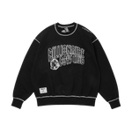 EMBROIDERED ARCH LOGO SWEATSHIRT - BLACK