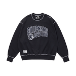 EMBROIDERED ARCH LOGO SWEATSHIRT - NAVY