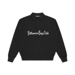 SIGNATURE COLLARED SWEATSHIRT - BLACK