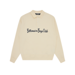 SIGNATURE COLLARED SWEATSHIRT - ECRU