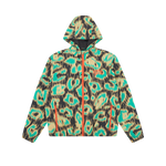 LEOPARD CAMO HOODED SHELL JACKET - MULTI