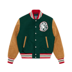ASTRO GOLF CLUB VARSITY JACKET - GREEN/CAMEL