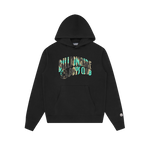 LEOPARD CAMO ARCH LOGO POPOVER HOOD - BLACK