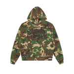 DISTRESSED CAMO OVERSIZED POPOVER HOOD - CAMO