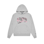 CAMO ARCH LOGO POPOVER HOOD - HEATHER GREY