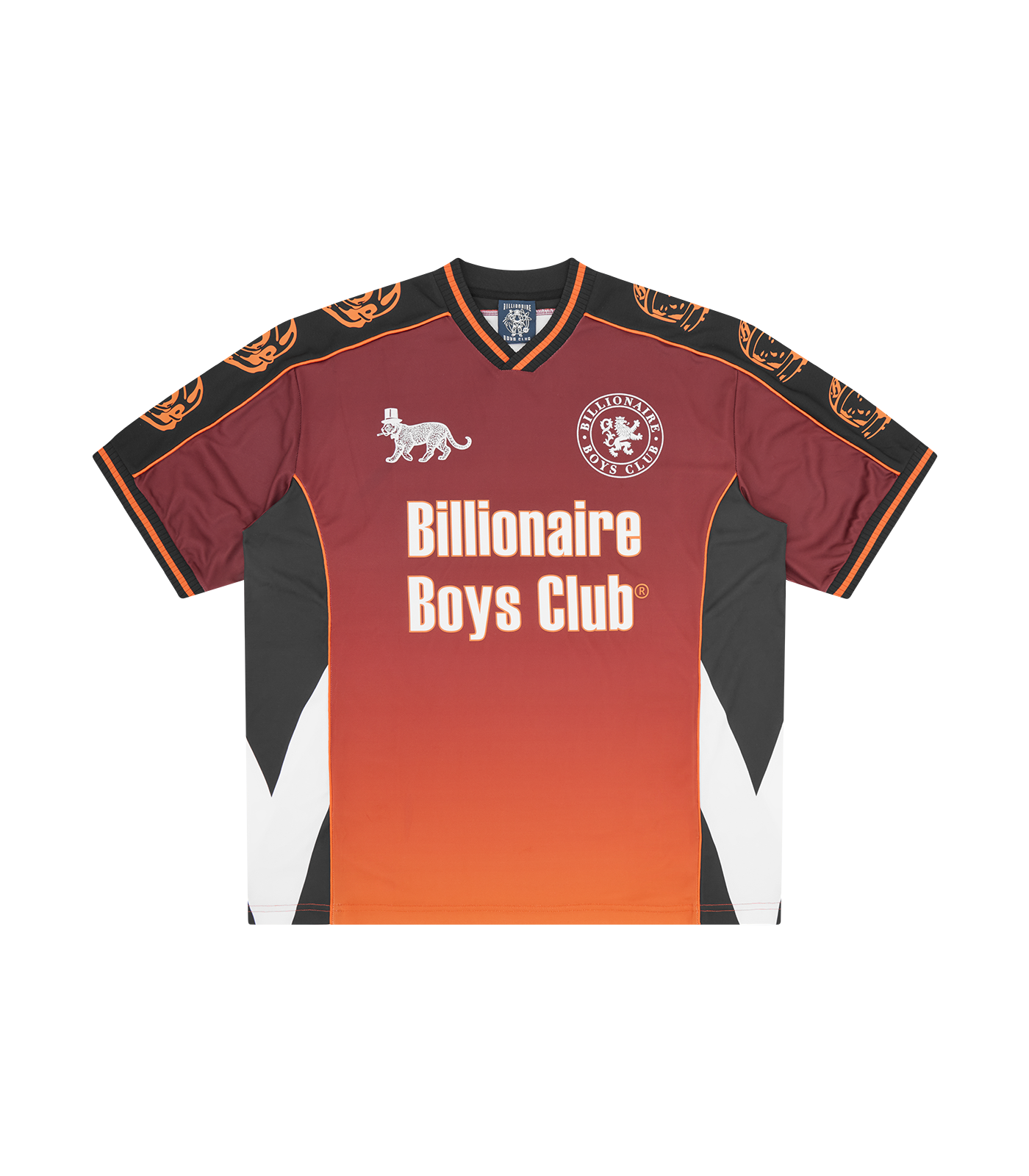 PANELLED FOOTBALL SHIRT - BURGUNDY – Billionaire Boys Club