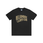 LEOPARD PRINT ARCH LOGO T-SHIRT - BLACK