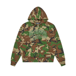 ARCH LOGO CAMO ZIP THROUGH HOOD - GREEN CAMO