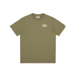 SMALL ARCH LOGO T-SHIRT - OLIVE/ECRU LOGO