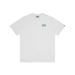 SMALL ARCH LOGO T-SHIRT - WHITE/BLUE LOGO