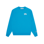 SMALL ARCH LOGO CREWNECK - AQUA BLUE