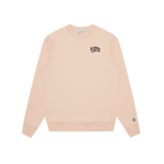 SMALL ARCH LOGO CREWNECK - POWDER PINK