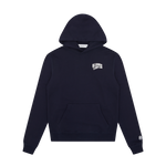 SMALL ARCH LOGO POPOVER HOOD - NAVY/WHITE LOGO