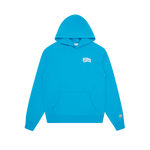 SMALL ARCH LOGO POPOVER HOOD - AQUA BLUE