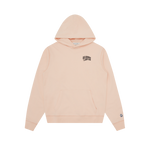 SMALL ARCH LOGO POPOVER HOOD - POWDER PINK