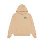 SMALL ARCH LOGO POPOVER HOOD - SAND