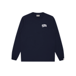 SMALL ARCH LOGO L/S T-SHIRT - NAVY/WHITE LOGO