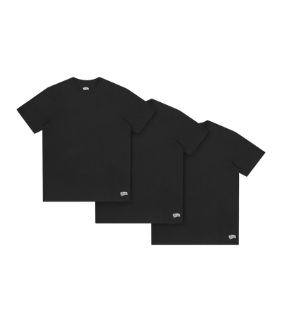 3-PACK TEES - BLACK