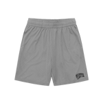 SMALL ARCH LOGO MESH SHORTS - FLAT GREY