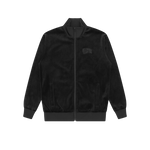 SMALL ARCH LOGO VELOUR TRACK TOP - BLACK