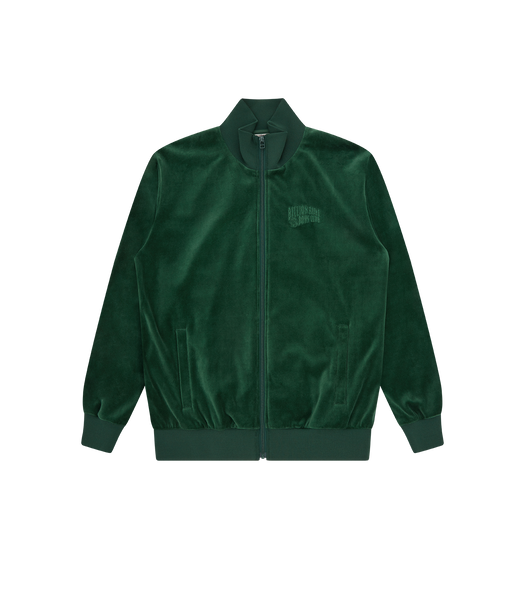 SMALL ARCH LOGO VELOUR TRACK TOP - FOREST GREEN – Billionaire Boys