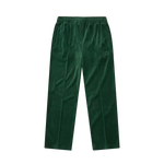 SMALL ARCH LOGO VELOUR TRACK PANTS - FOREST GREEN