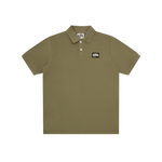 WOVEN PATCH ARCH LOGO POLO SHIRT - OLIVE