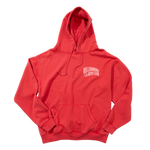 WASHED ARCH LOGO POPOVER HOOD - RED