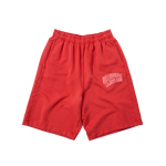 WASHED ARCH LOGO SHORTS - RED