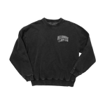 WASHED ARCH LOGO CREWNECK - WASHED BLACK
