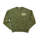 WASHED ARCH LOGO CREWNECK - FOREST GREEN