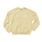 WASHED ARCH LOGO CREWNECK - PALE YELLOW