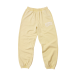 WASHED ARCH LOGO SWEATPANTS - PALE YELLOW