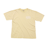 WASHED ARCH LOGO T-SHIRT - PALE YELLOW